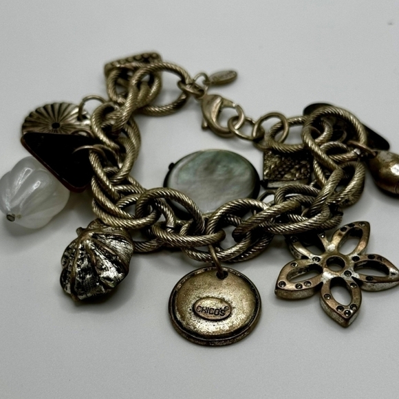 Charmed Vintage Gunmetal Chico’s Bracelet - Picture 2 of 6